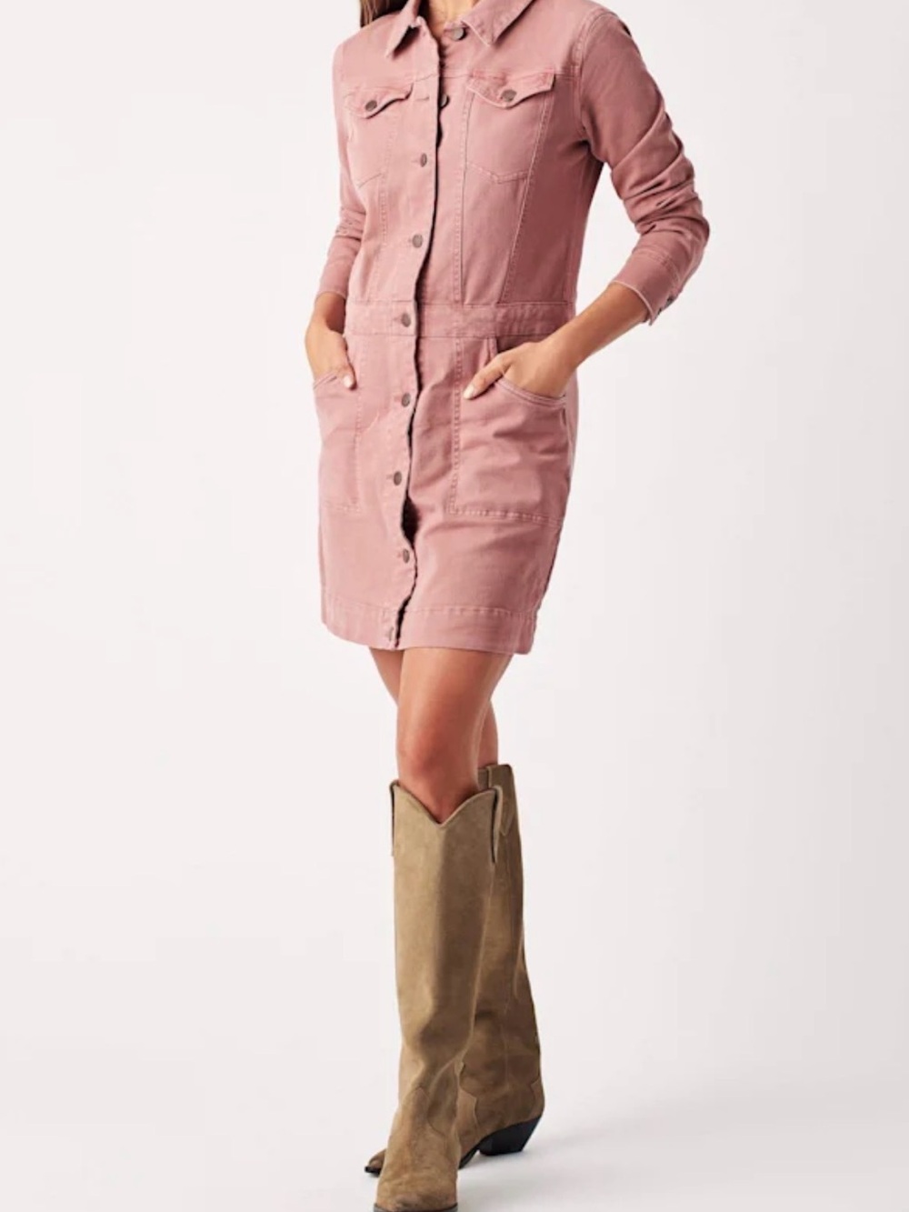 Faherty Jean Jacket Pink Dress